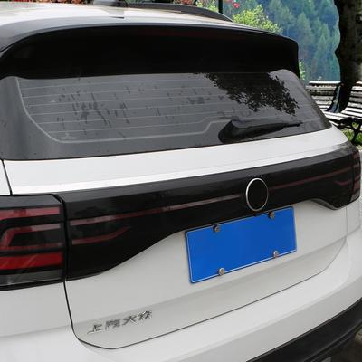For VW T-Cross T Cross 2019 - 2025 Rear Trunk Tailgate Lid Strip Tail Light Lamp Eyebrow Cover Trim Stainless Steel Accessories