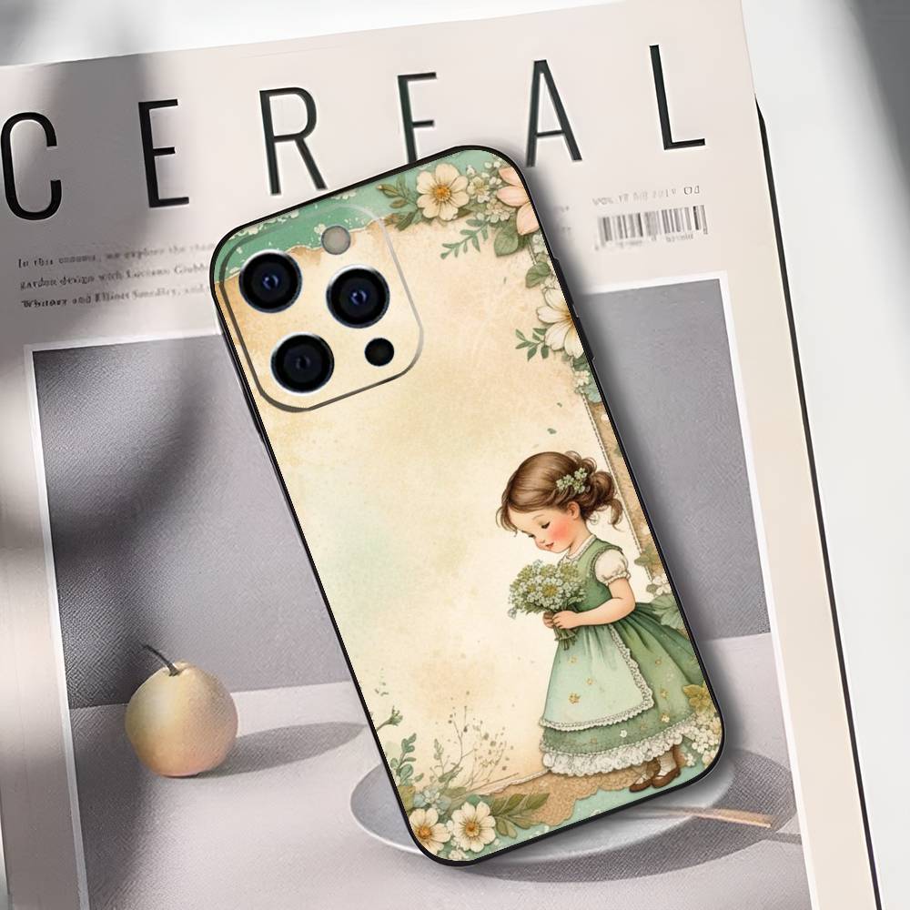 S-Sarah K-Kay Girl Phone Case For iPhone 17,16,15,14,13,12,11 Plus,Pro Max,XS,Soft Silicone Black Cover