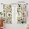 2 Stück, 2D-Flachdruckmuster Vorhänge Fahrrad Oase Vielseitiger Polyesterstoff (ohne Stange) Geschenke Ldeal für Wohnzimmer und