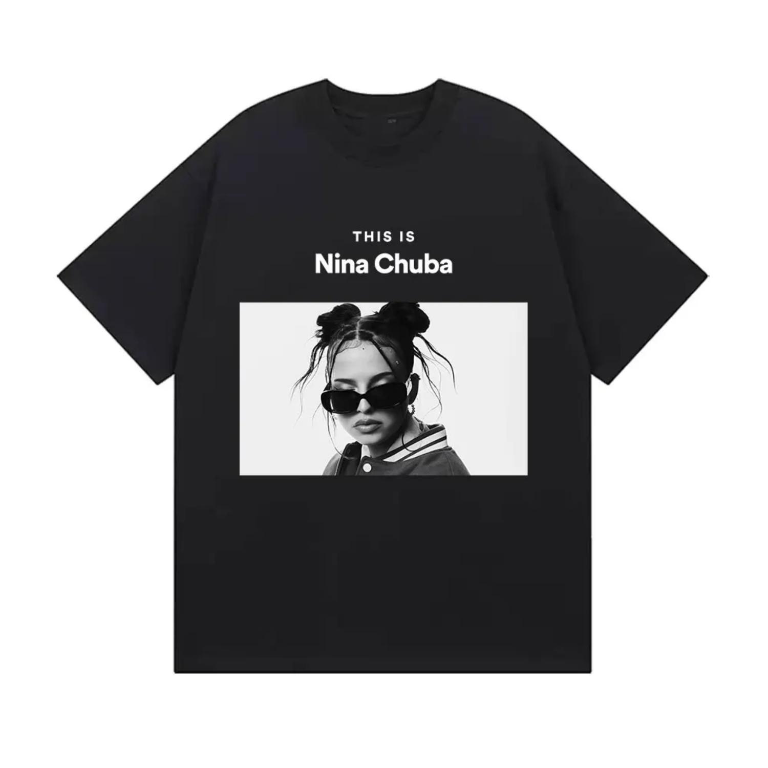 

Singer Nina Chuba Tour Album Graphic T-shirt Mens Women Fashion Harajuku T Shirts Casual O-Neck Short Sleeve T-shirts Streetwear S чёрный