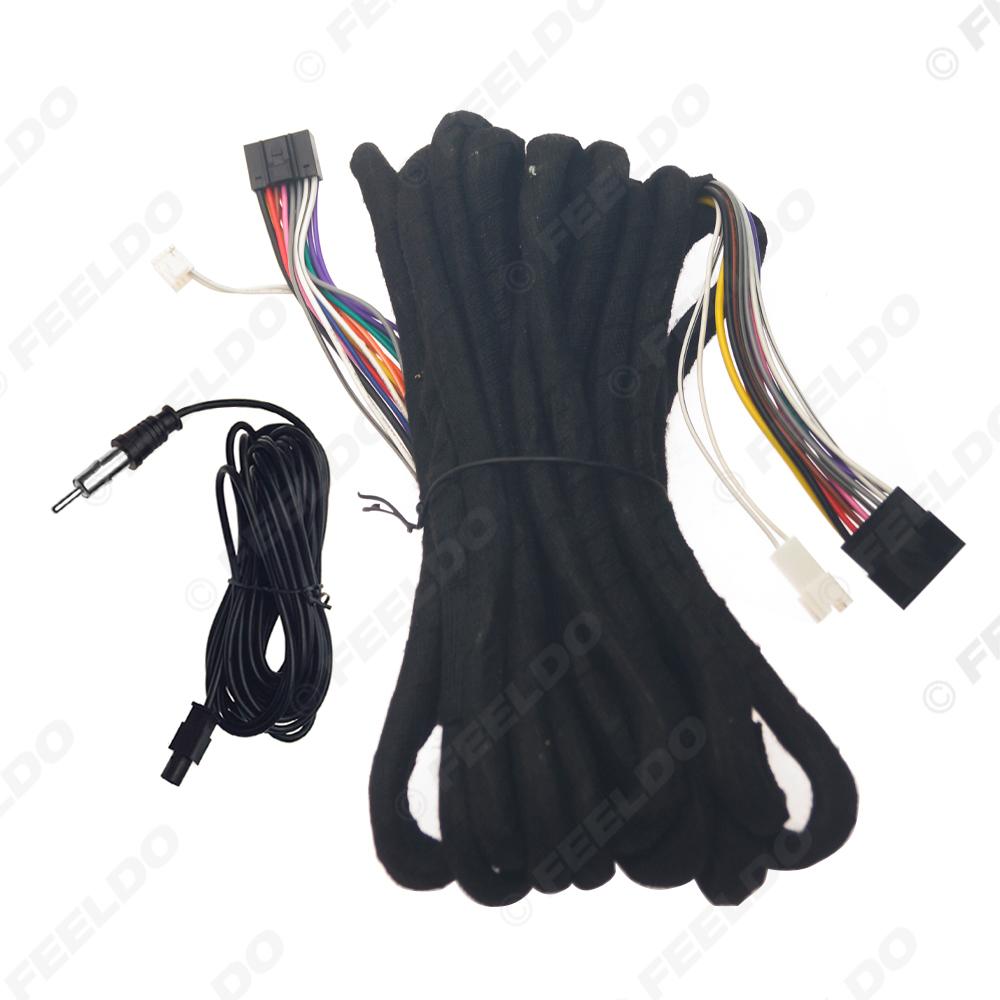 Car 6-meter 16pin Power Wiring Harness Extension 8pin UART Cable With 6-meter Antenna Adapter For Aftermarket Unit Installation 6 M