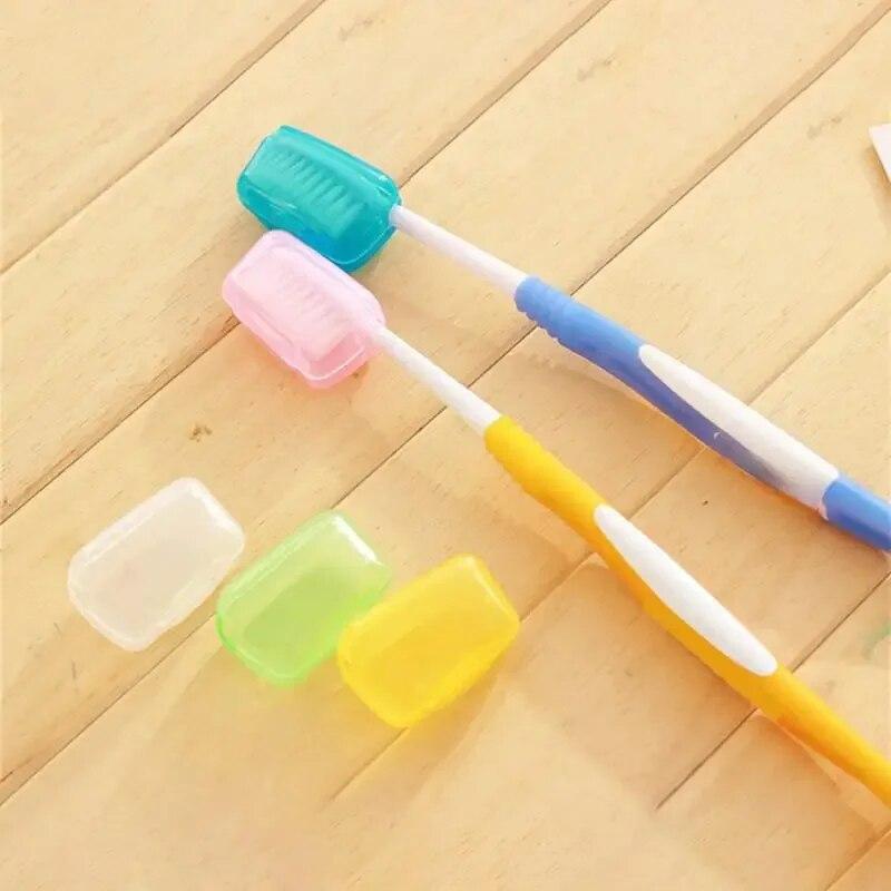 5Pcs Portable Toothbrush Head Protective Cover Dustproof Head Cover Toothbrush Head Protective Case For Travel Hiking Camping