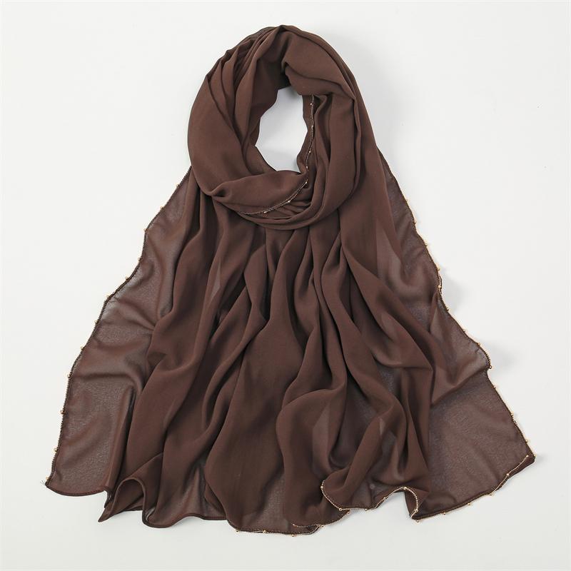 Muslim Chiffon Hijab Scarf Solid Color Squane Head Wrap For Women Hijabs Scarves Jersey Hijabs Islamic Turban Headband Shawl