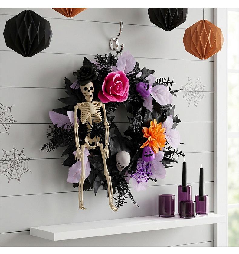 Halloween Skull Wreath: Hong Kong Love Door Ornament & Porch Decoration