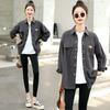 Autumn Korean Loose Fit Shirt for Women's Casual and Versatile Washable Cotton Denim Shirt Jacket