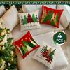 Christmas Tree Cushion Pillowcase Printed Polyester 40/45/50Cm Throw Pillowcover Decorative Sofa Cushion Pillowslip Home Decor