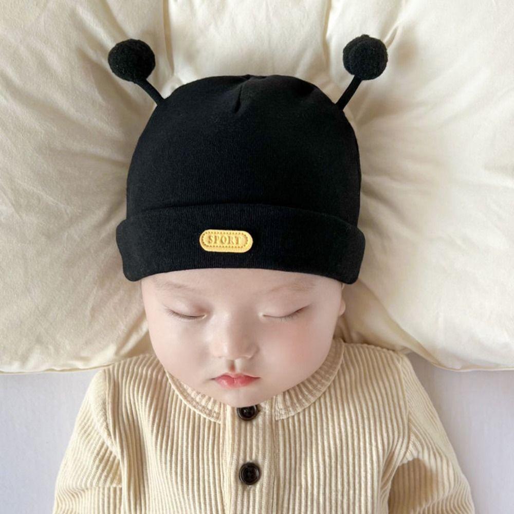 Cotton Baby Fetal Cap 0-12Months Newborn Hats Windproof Boneless Muslin Hats Protection