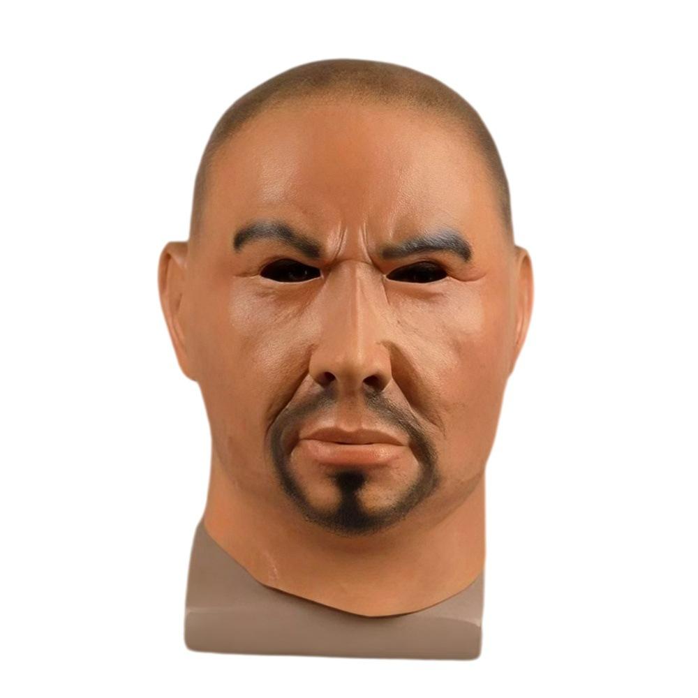 Cross-Dressing Handsome Guy Strongman Pretty Boy Hood Bearded Man Mask Beautiful Woman Hood Cos Performance Hood