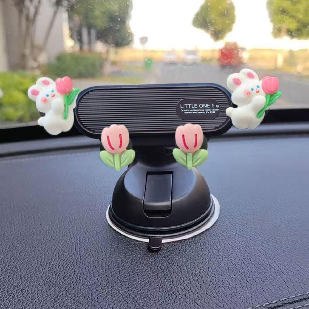 Gravity Clamp Car Phone Holder Adjustable Viewing Angle Car Mobile Holder Car Dashboard