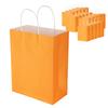 Eco‑Friendly Portable Kraft Paper Bag Shop Clothes Packaging Gift Bag (M 21 x 11 x 27.5cm)(Orange )
