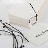 Black Hand-stitched Thread Tag with A Pearl Thread Rubber Needle and Thread Thread Tag