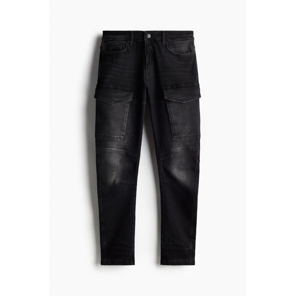 

Джинсы HM Slim Cargo Denim Black 2830