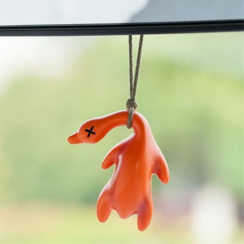  Color Changing Duck Pendant with Sunshine  Discoloration Effect Hanging Pendant for Car Rearview Mirror Decoration
