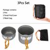 Ultralight Camping Cookware Set Portable Outdoor Cooking Pots Hiking Trekking Picnic Fishing Tableware