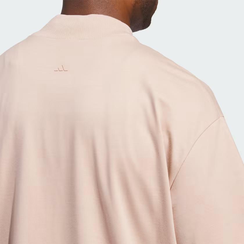 Adidas Alphabet Logo Print Basketball Knit Sport Crew Neck Short Sleeve T-Shirt Unisex Tops Pearl-Ash IT4509