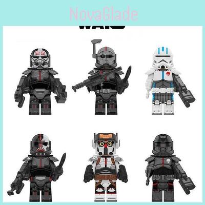 Star Wars Clone Troopers Bad Batch 6pc Building Blocks Mini Figures Toy Set