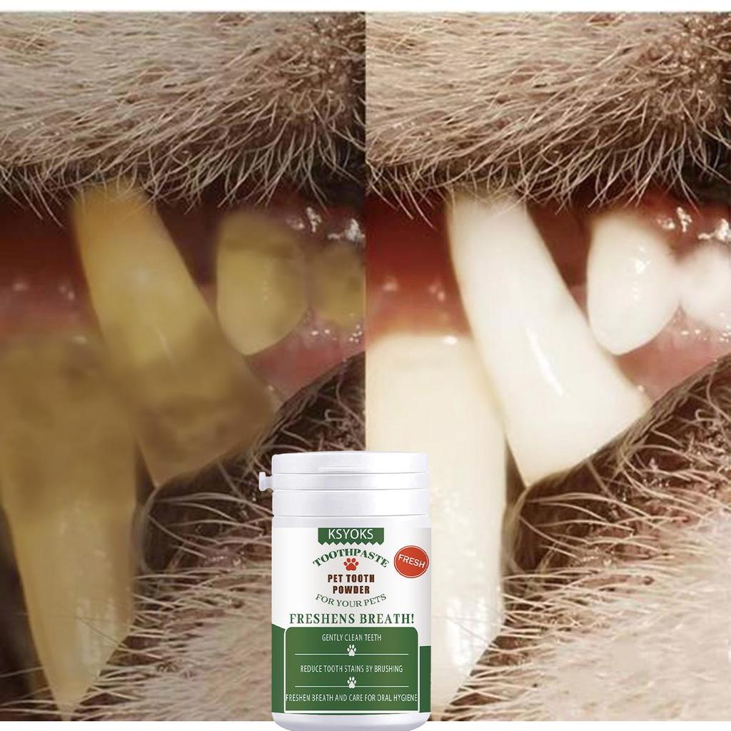 Pet tooth powder mild formula does not stimulate pet gums, long-term use can improve tooth dullness