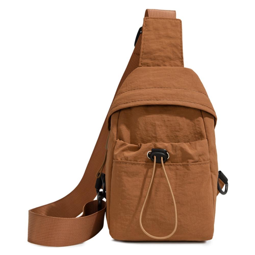Nylon Mobile Phone Bag Drawstring Shoulder Bag Fashion Women's Breast Bag  Female Lady Girl