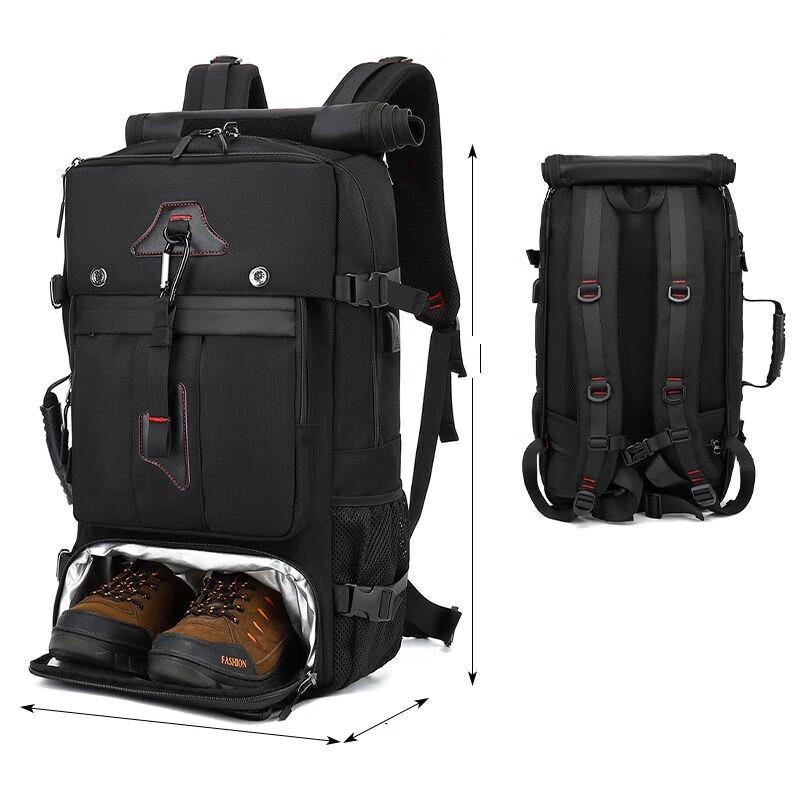 Lishen Herren Outdoor Roll-Top erweiterbarer Reise-Rucksack