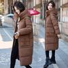 Medium and Long Cotton Clothes for Women, 2025 Winter New Style Korean Cotton-padded Clothes Over Knee Long Loose Thick Cotton-padded Coat
