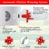 ABS Plastic Chicken Waterer With Stainless Steel Nipple Automatic Poultry Drinker For Coops Cage Leakproof
