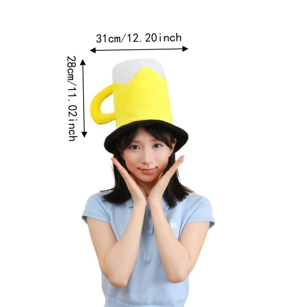 Funny Beer Mug Hat Cartoon Cosplay Headgear Lightweight Halloween Headgear Stage Performance