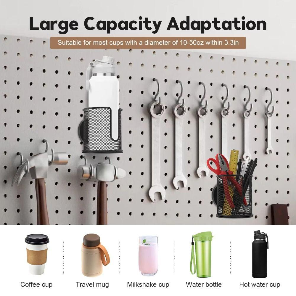 Fully Covered Metal Mesh Water Bottle Rack Heavy-Duty Drink Holder Magnetic Cup Holder Vehicles