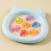 10Pcs Mini Resin Glowing Cartoon Fruit Turtle Small Ornament Doll House Scene Model Toys Play House Desktop Decorations