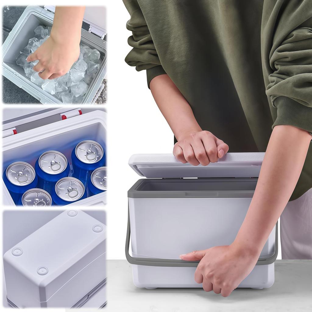 HZT Cooler Box, 5L, Compact, Insulated, Ultra-Lightweight, Hard Cooler, Fishing Cooler, Easy To Clean, Perfect for Camping, Fishing, Sports Days,