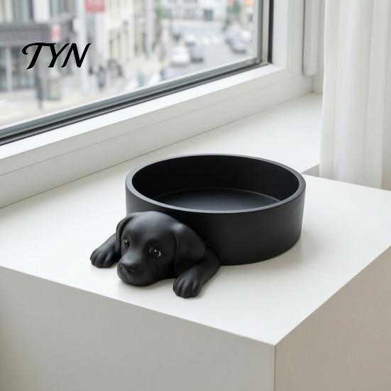 Functional Art for Balcony 3D Printed Labrador Dog Storage Tray, Cute Puppy Key Holder Decor, Creative Home Decor Ornament Shaped Catchall Bowl