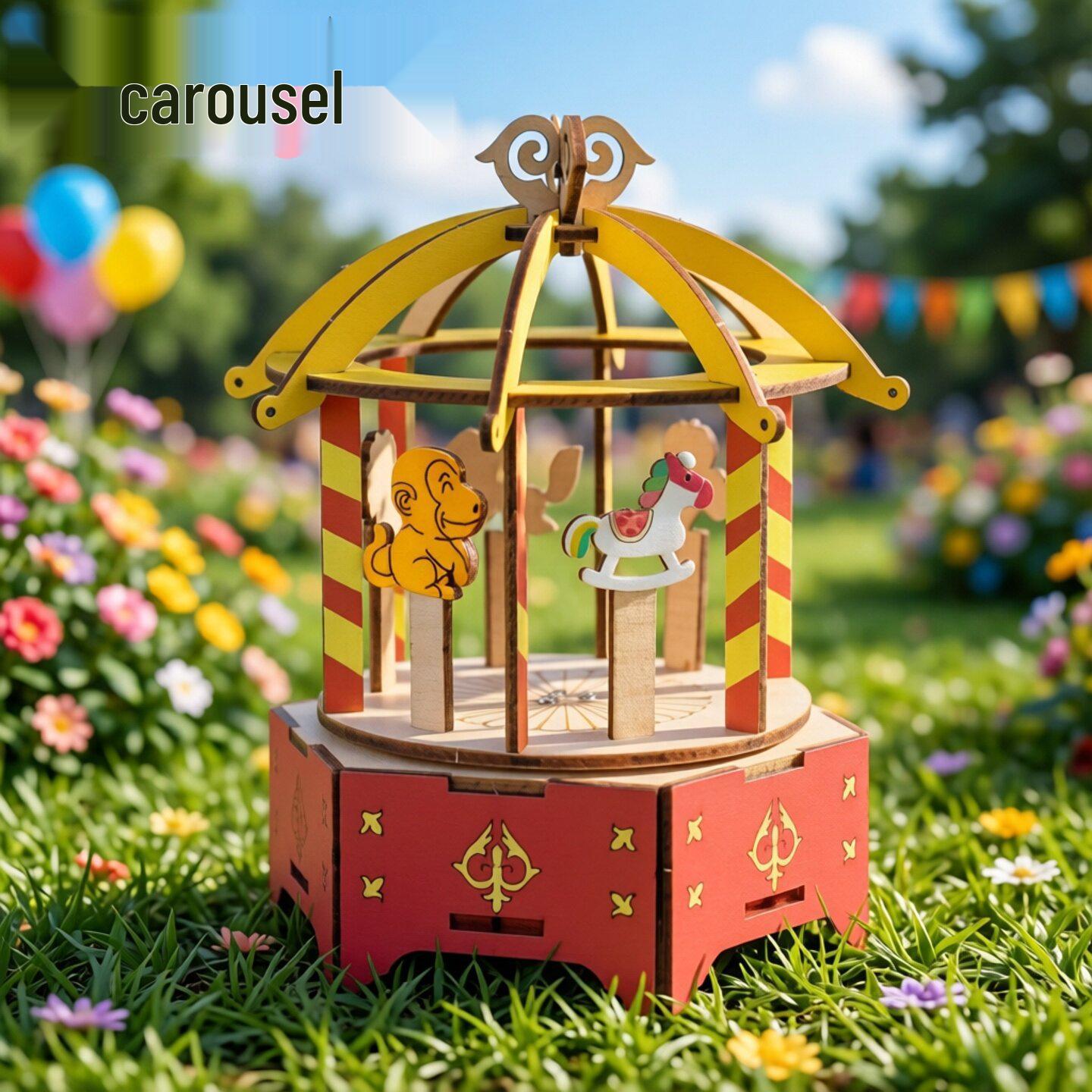 Children s Educational Music Carousel Invention - Handmade Science Gift