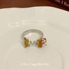 Cartoon Cute Spring Puppy Ring Girl Fun Niche Design Sense Fashion Versatile Open Index Finger Ring Gift