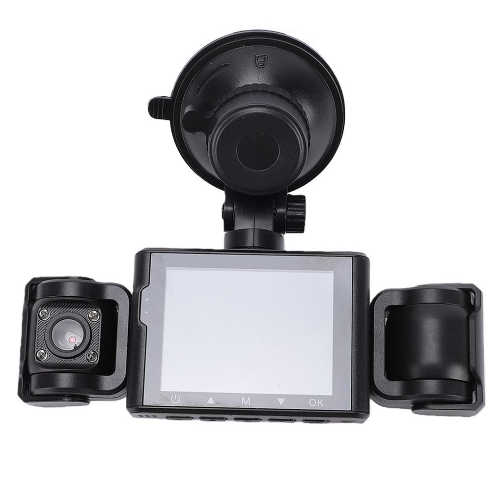 4 Channel Dash Cam 1080P 360 Degree Front and Rear Inside Dash Cam with Loop Recording 2.4 Inch Screen