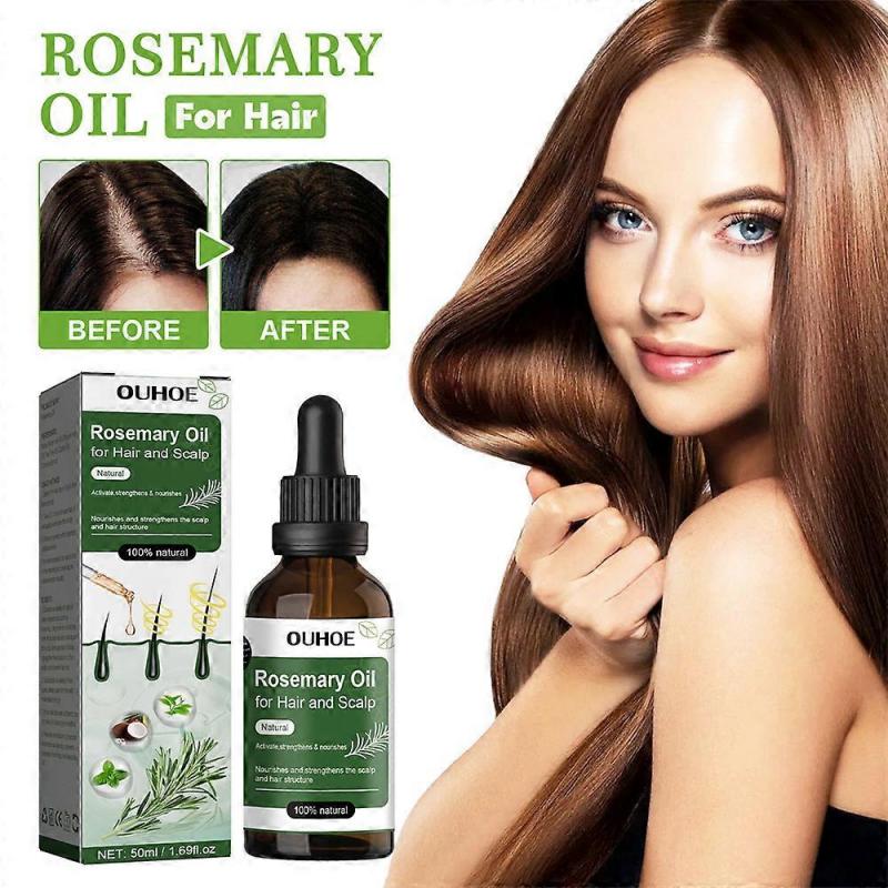 3pcs Rosemary Essential Oil for Hair Growth & Skin Care, Tough Hair Nourishing Hair Repair Damage Hair