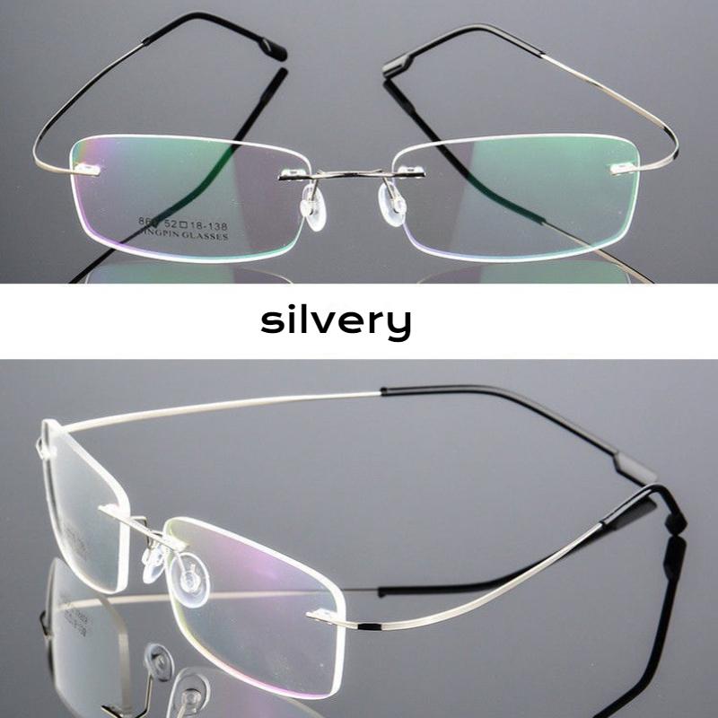 Flexible Ultralight Rimless Reading Glasses for Men Women Memory Metal Presbyopic Eyeglasses Strength +1.0 to +4.0