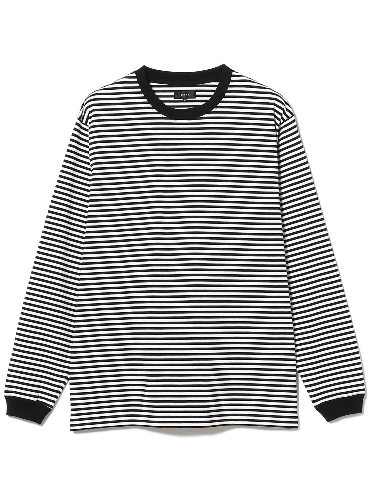 

Beams Men s Long Sleeve Striped T-Shirt, Black, Size M