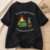 Fire Rat Graphic Print Tshirts for Women Summer Casual Fashion Streetwear Funny Tops Unisex Crew Neck Short Sleeve Tshirts