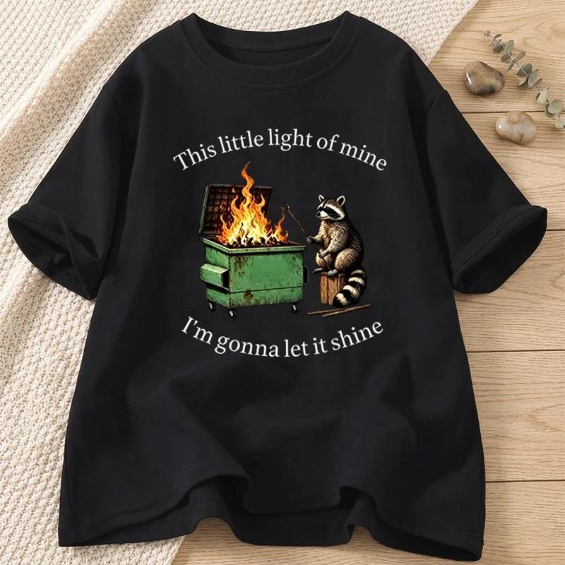 Fire Rat Graphic Print Tshirts for Women Summer Casual Fashion Streetwear Funny Tops Unisex Crew Neck Short Sleeve Tshirts