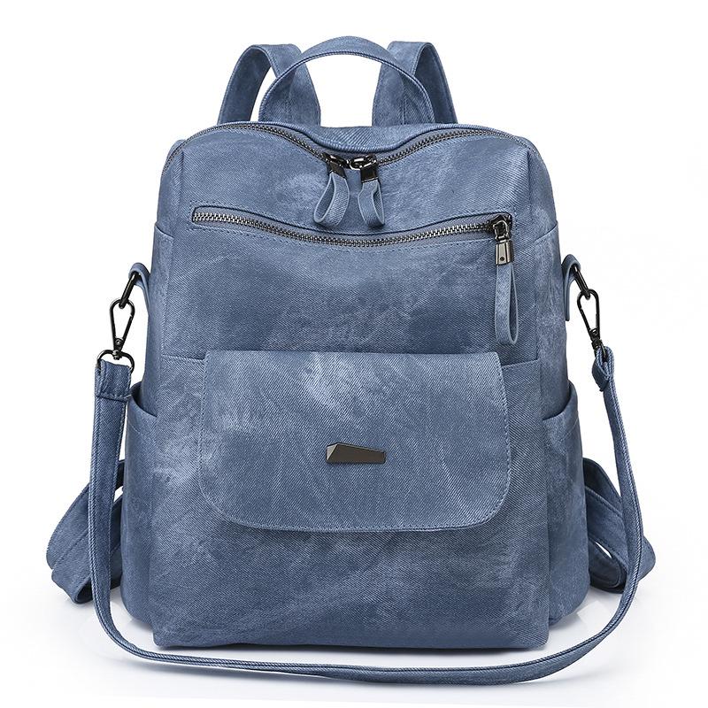 Korean Style Women's Large Capacity PU Backpack
