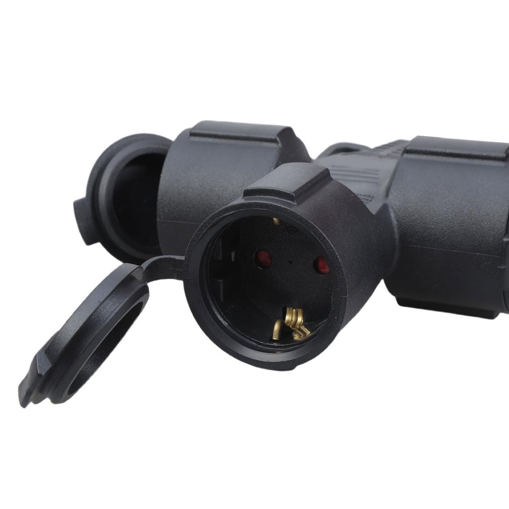 3 Outlet Outdoor Extension Cable IP44 Protective Flexible Rubber High Conductivity Cores 3500W Capacity Indoor Outdoor