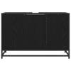 Bathroom Cabinet with Door Black Oak Effect 90 x 33 x 60 cm