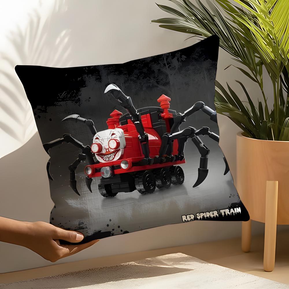 Horror Games CChooChoo Charles Pillow Case Linen Cushion Covers For Decorative Sofa Home Pillows Case Car Chair Pillows Cases