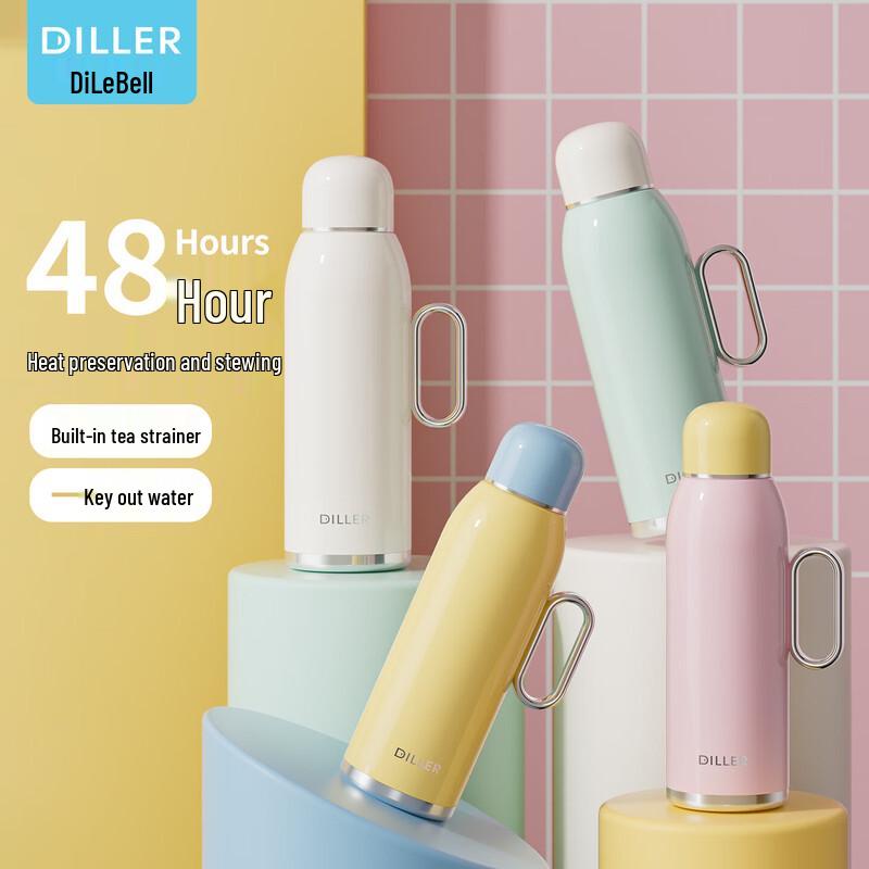 Diller 820ml Portable Insulated Bottle with Tea Infuser