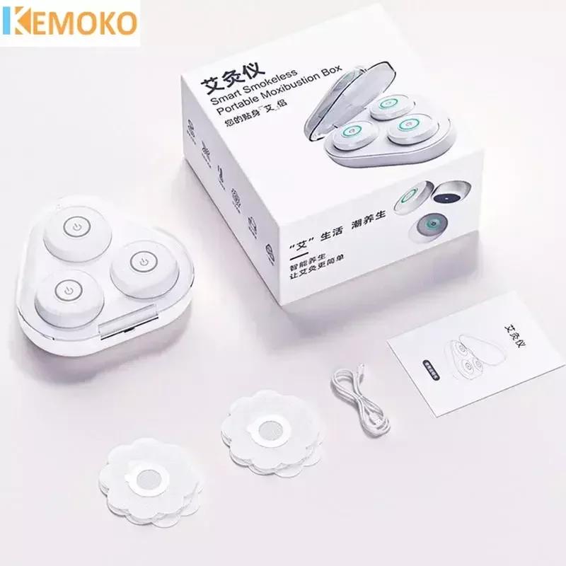 Fumigation Portable Rechargeable Mini Moxibustion Apparatus Smokeless Moxibustion Device Heating Acupoint Massage Pain Relief