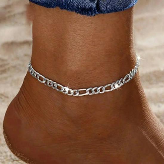 European and American Hot-Selling Double-Layer Heart Anklet - Minimalist Beach Jewelry for Women