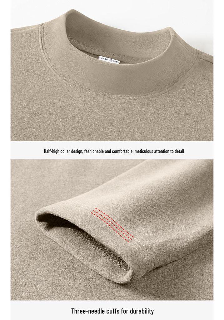 Men's Plush Double-Sided Long-Sleeve Thermal Base Layer Top
