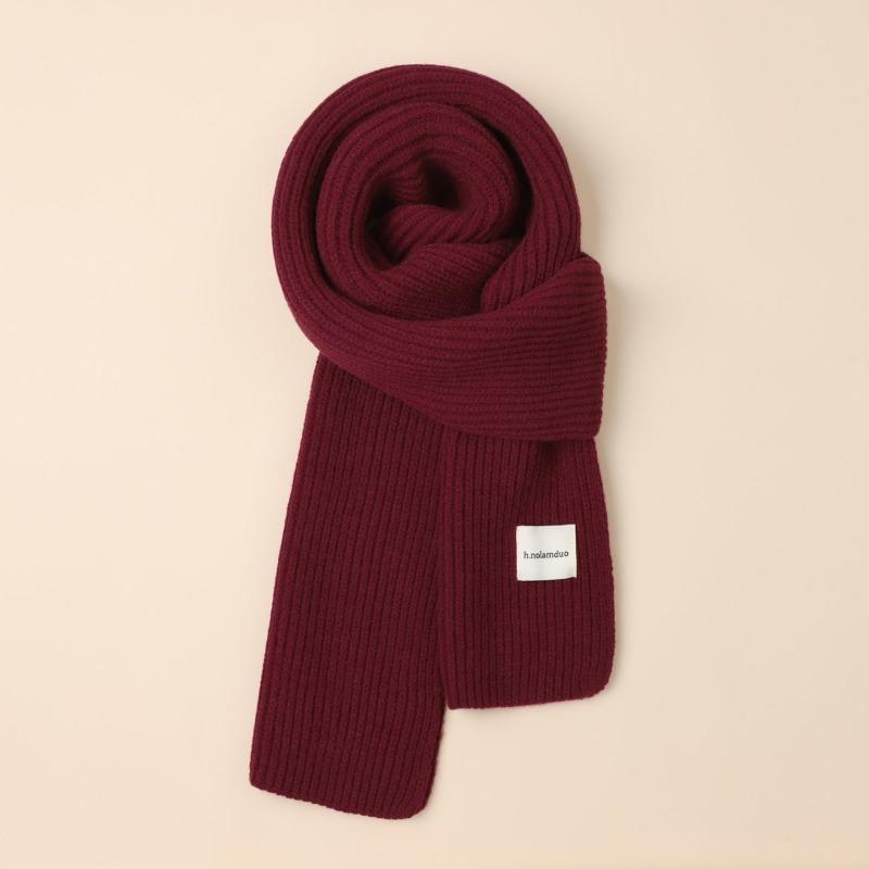 Christmas vibe scarf women's winter new Ankara red scarf long versatile knitted shawl scarf