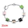 Minecraft Diy Bead Bracelet Kit With Zinc Alloy Charms For Teens And Adults