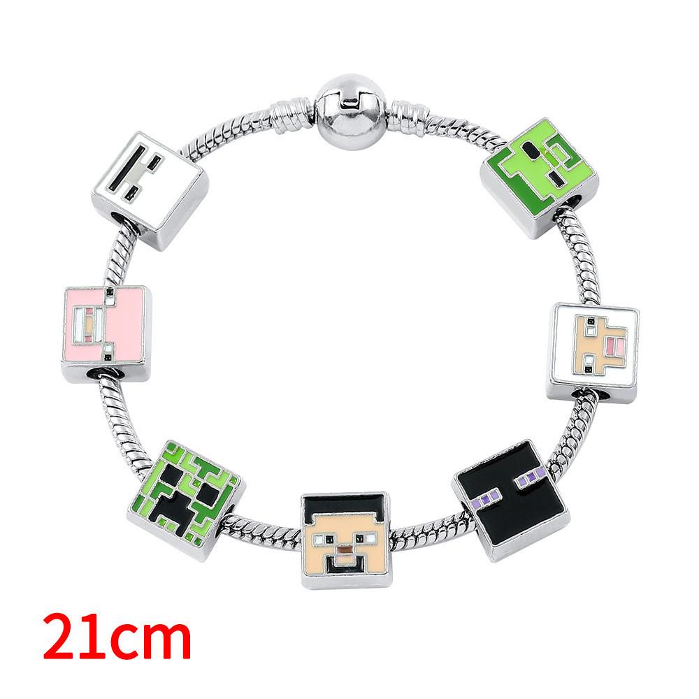 Minecraft Diy Bead Bracelet Kit With Zinc Alloy Charms For Teens And Adults