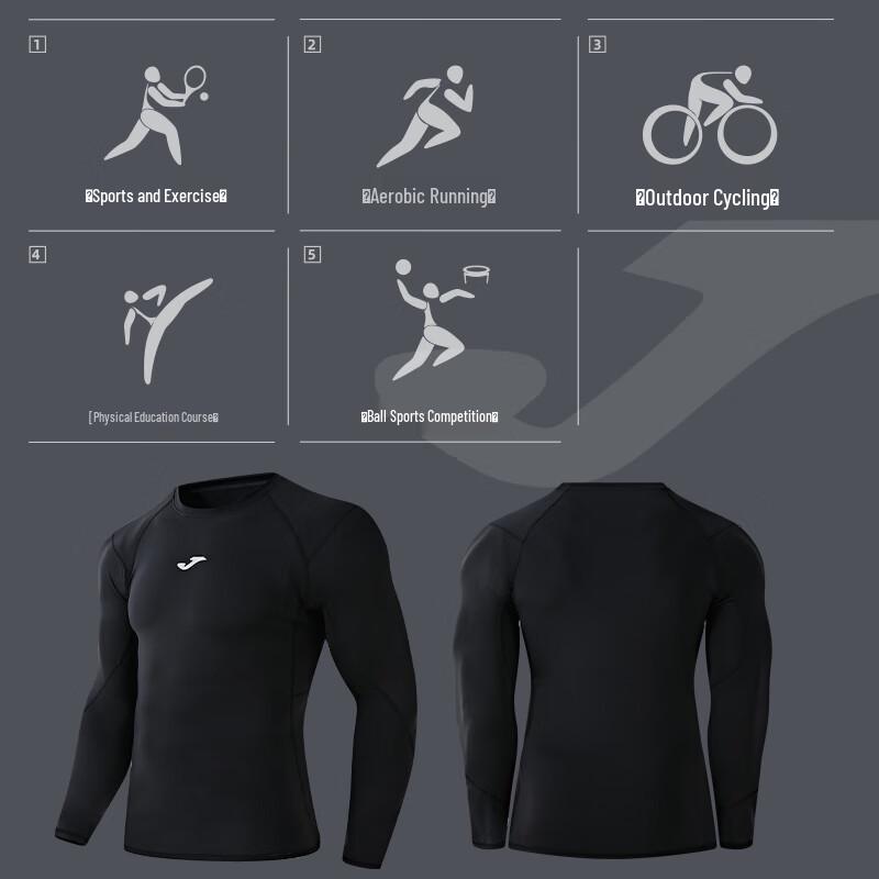 JOMA Men's Thermal Compression Long-Sleeve Training Top